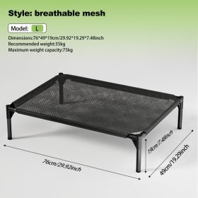 The Bi-material Pet Bed Is Of Your Choice,The Detachable Design Of The Oxford Cloth And Breathable Mesh Pet Bed Combines The Characteristics Of B (Option: WB  L)