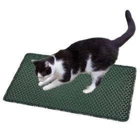 Double Layer Rice Shaped Cat Litter Pad (Color: Green)