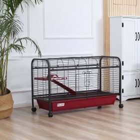 L Small Animal Cage (Option: Red and Black-1070x210x495 mm)